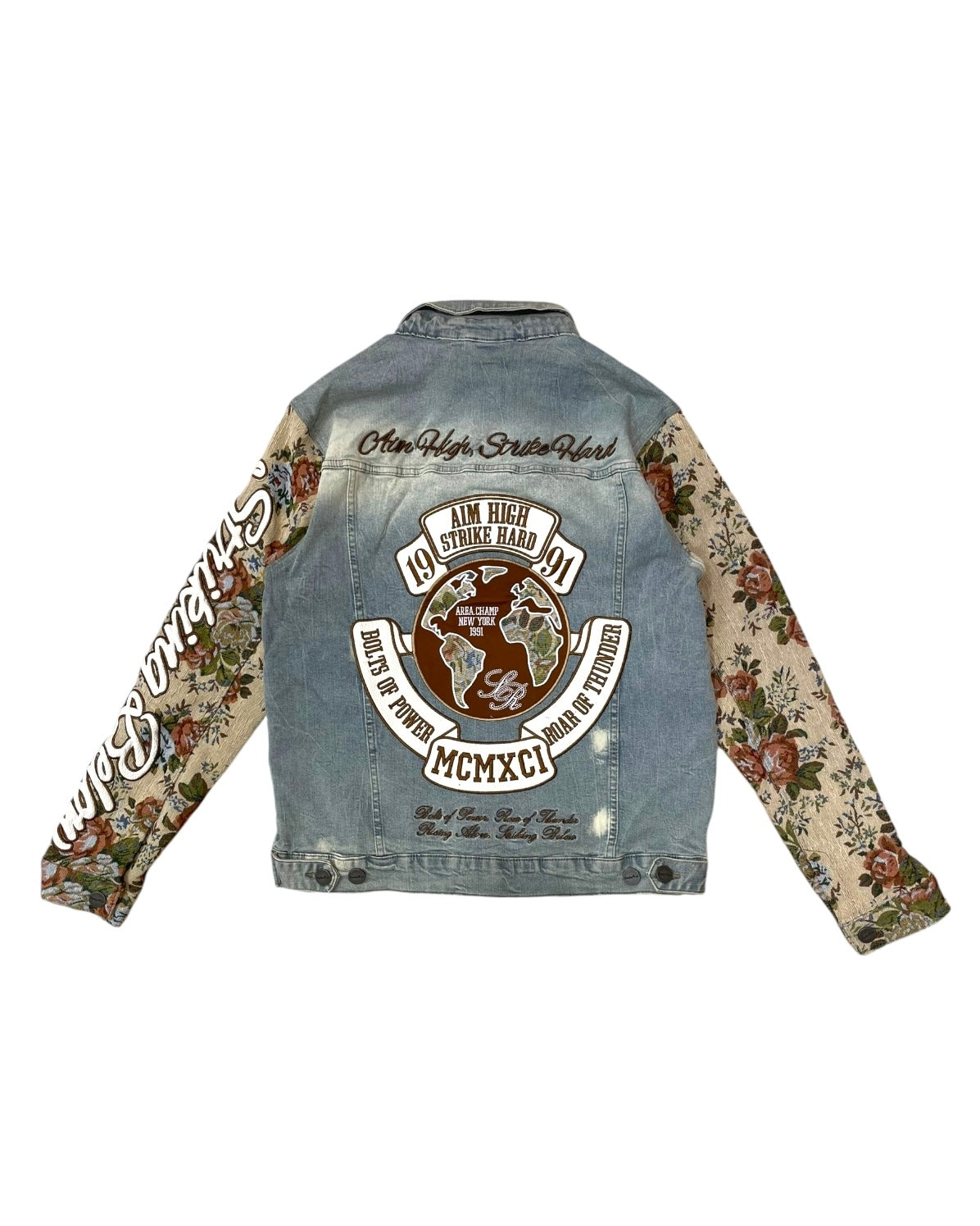 Aim High Tapestry Sleeve Denim Jacket