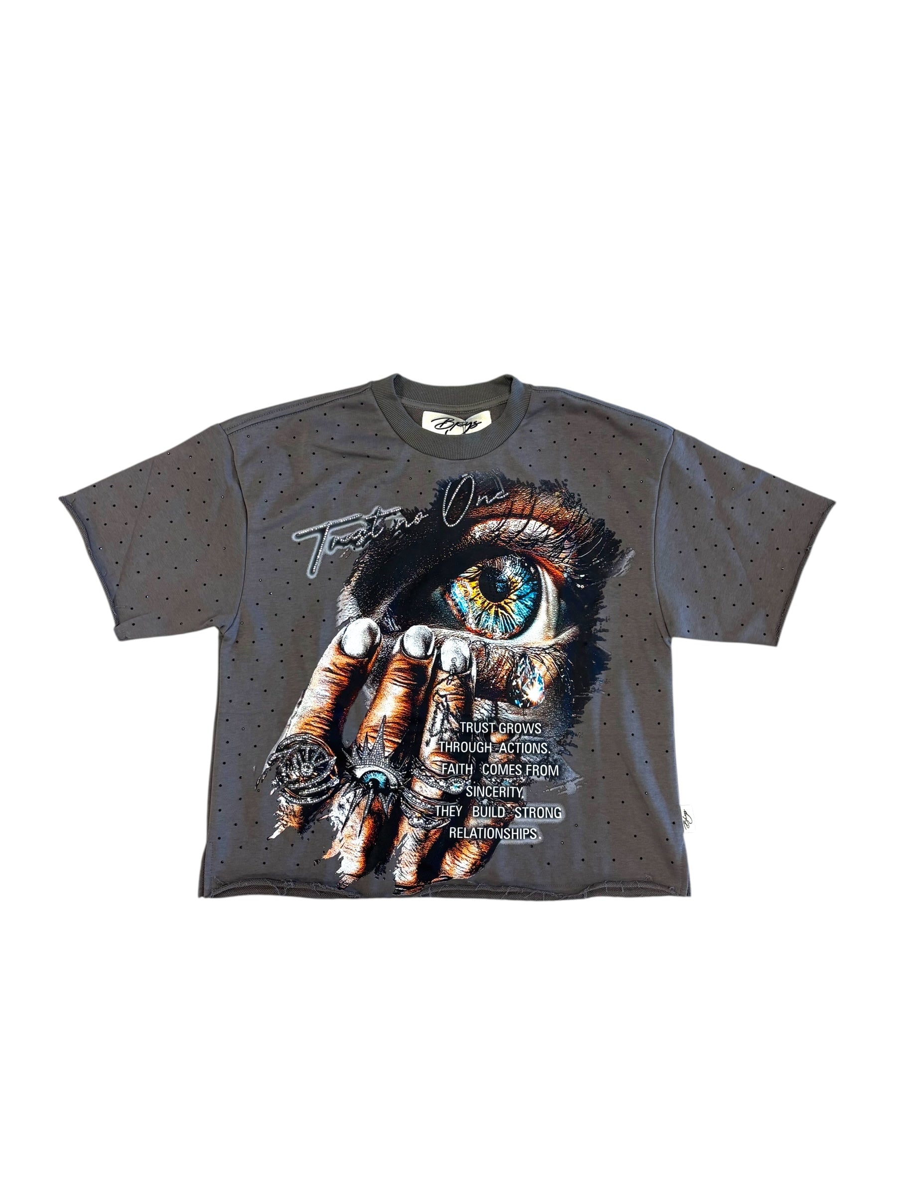 Trust No One Crop Tee