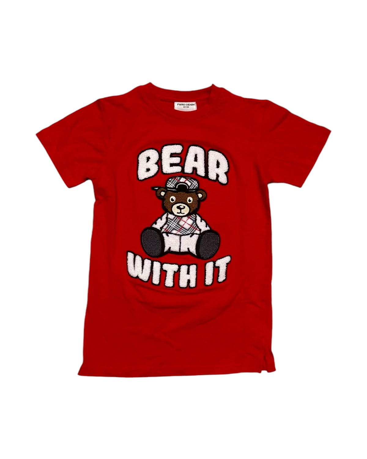 Junior’s Plaid Bear Tee