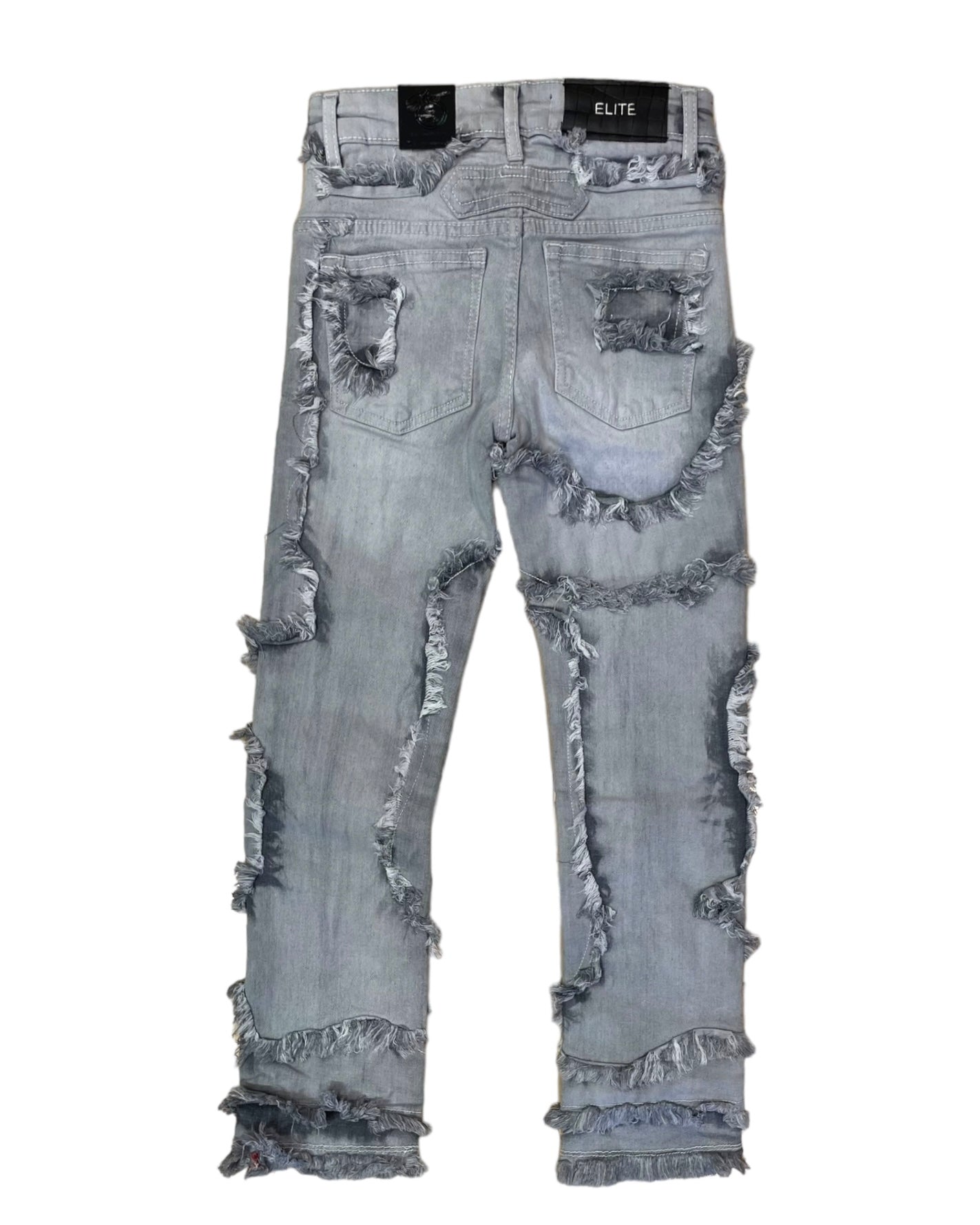 Boy’s Frayed Straight Jeans