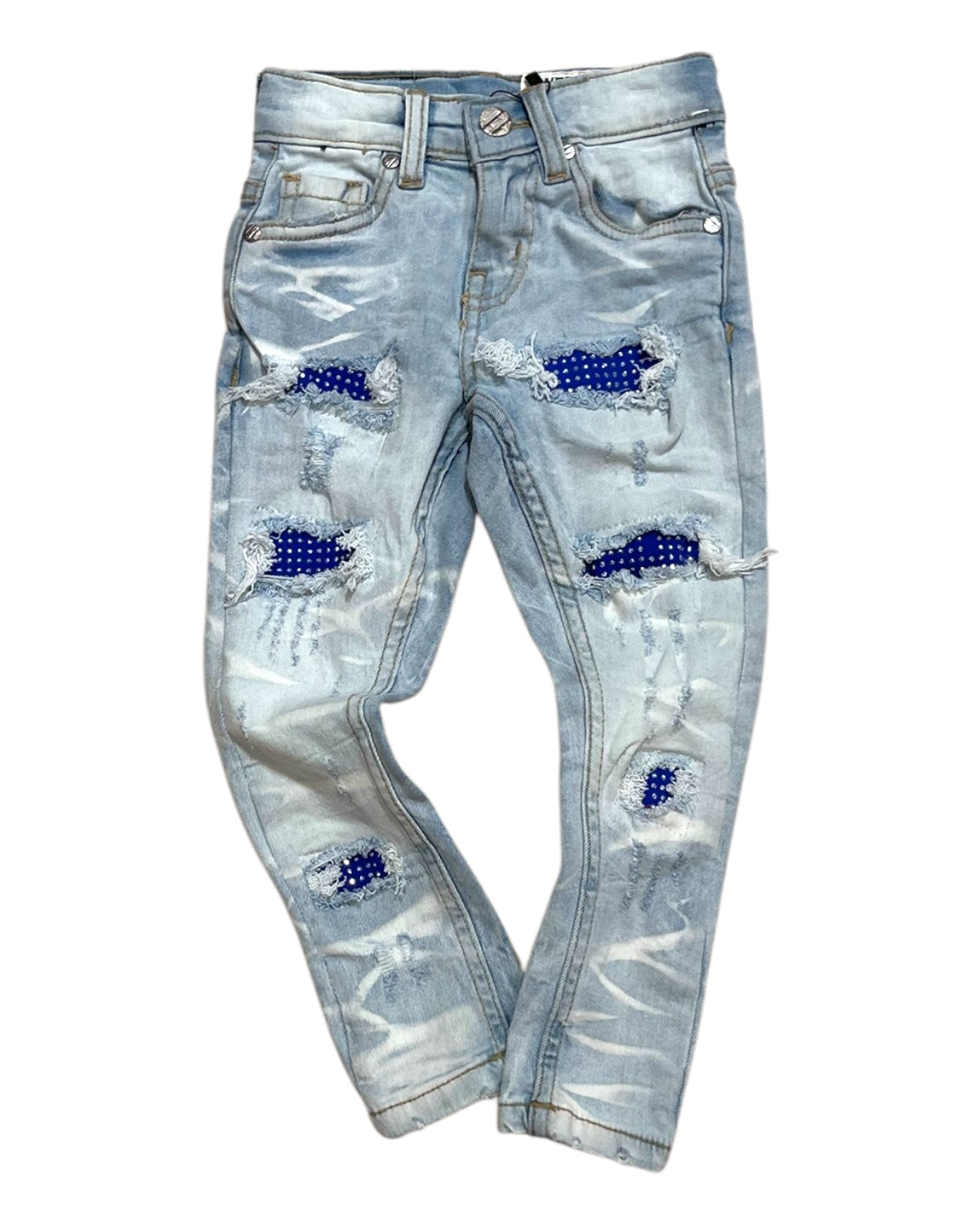 Junior's Crystal Cross Denim Pants