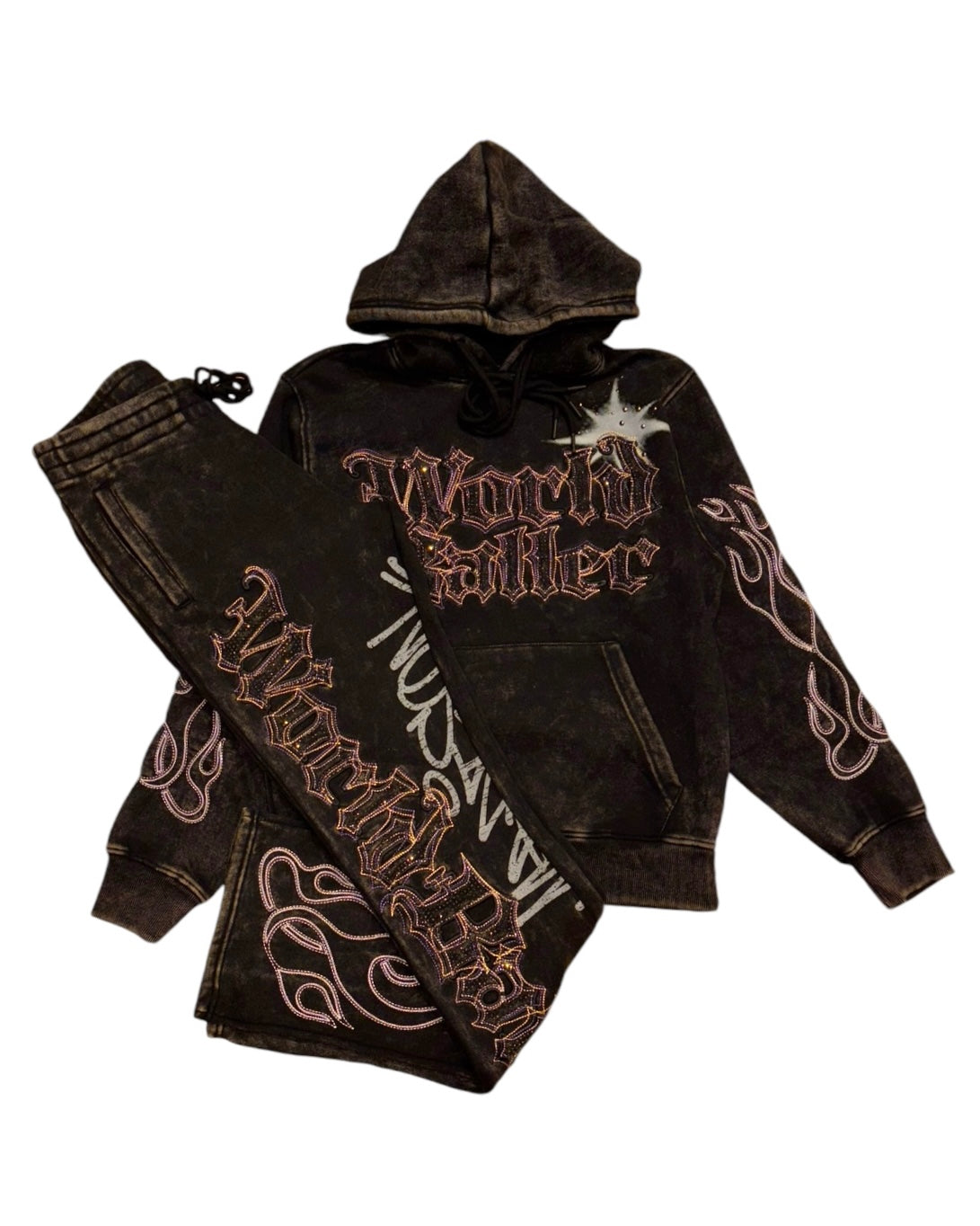 Rhinestone Dystopia Hoodie Set