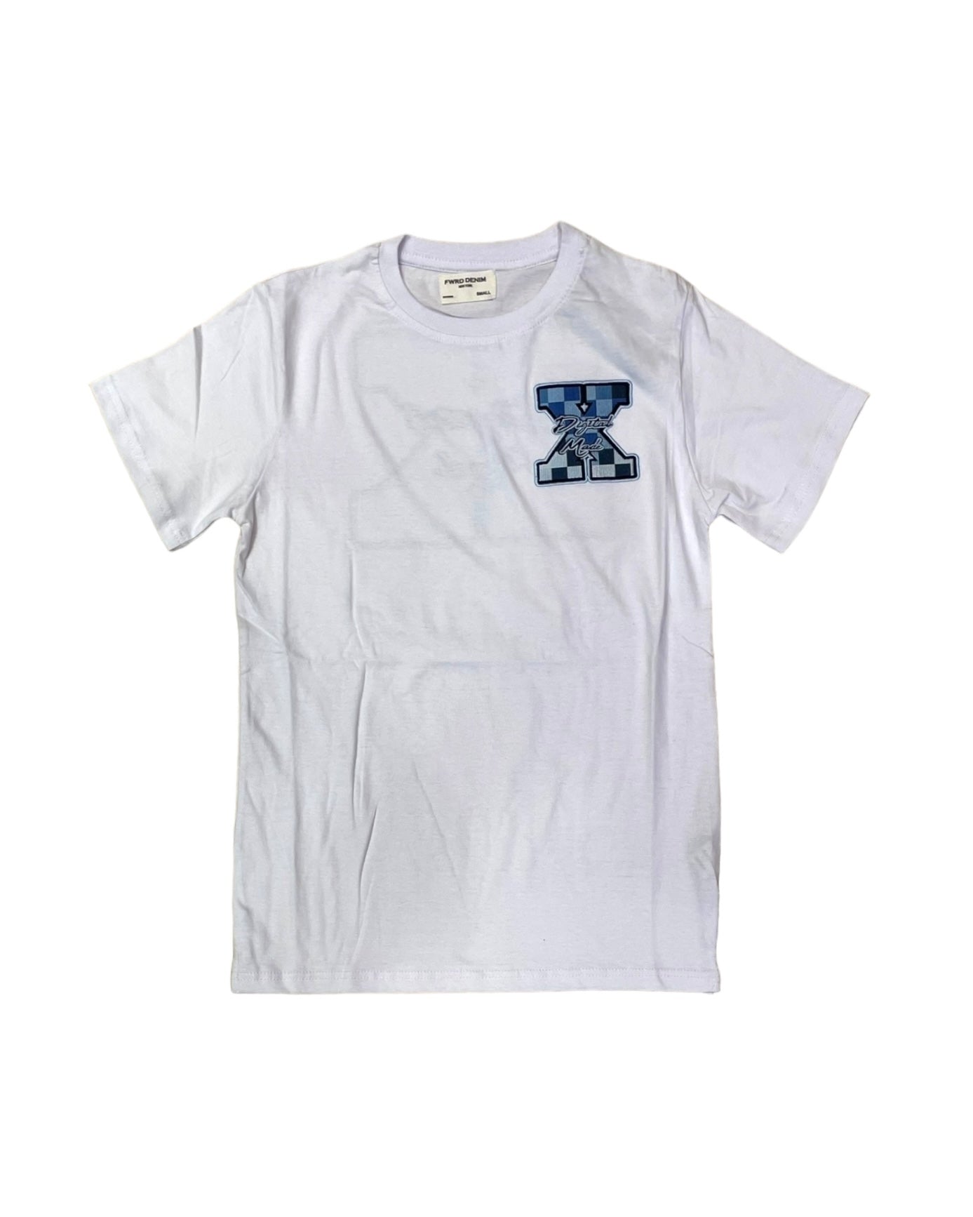 front of the white digital camo tee.