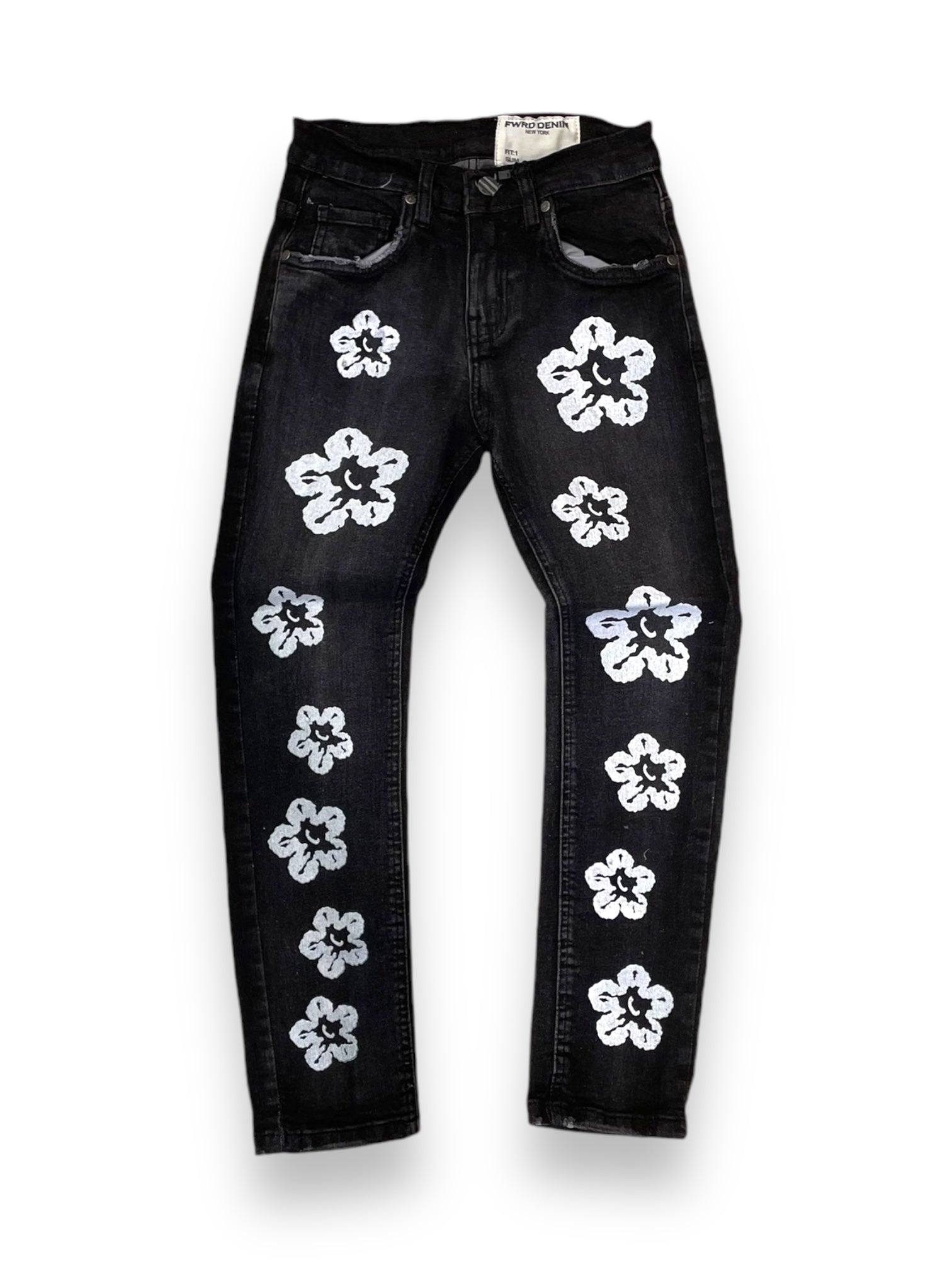 Boy’s Flower Denim Jeans