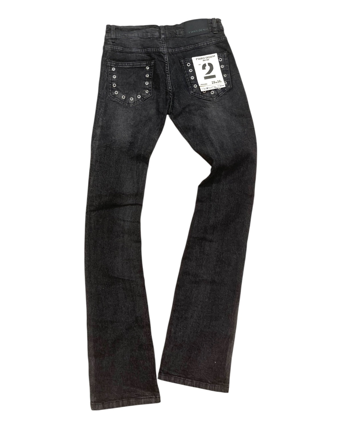 Stacked Rivet Denim Pants