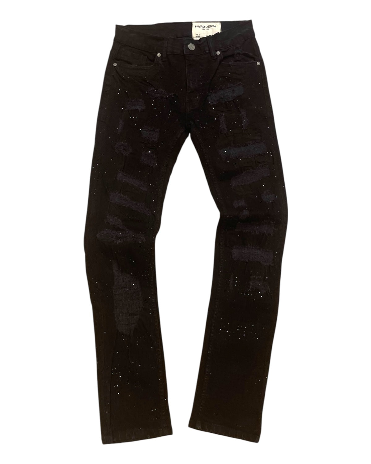 Crystalized Denim Pants