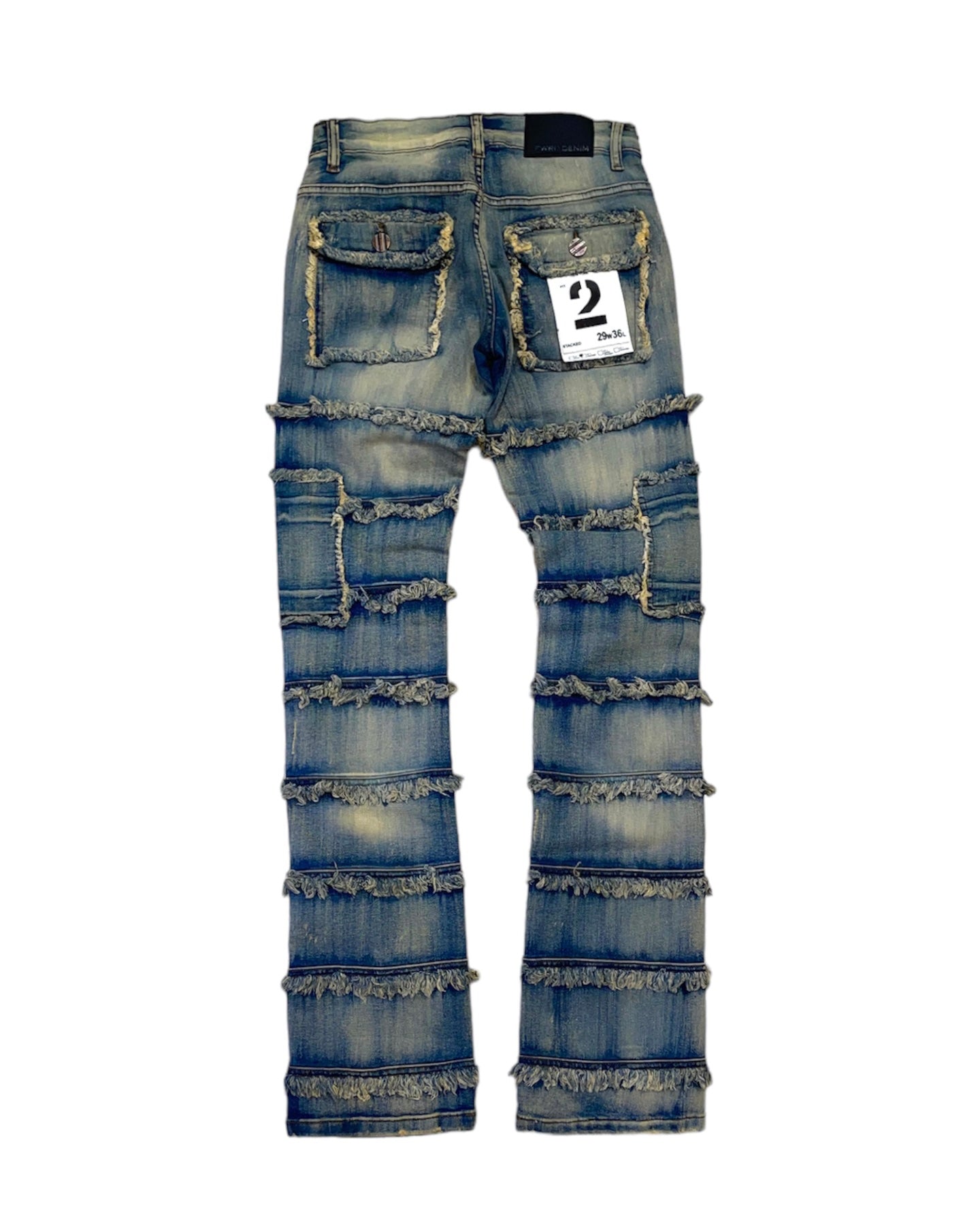 Men Stacked Paneled Jeans high quality 34