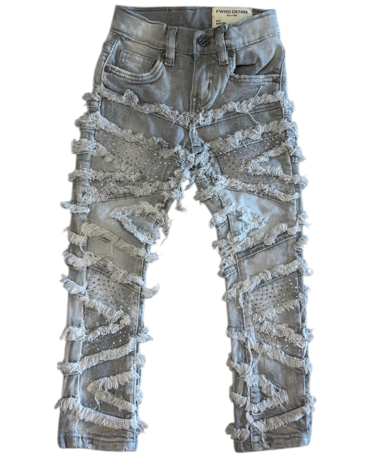Toddler's Stacked Slash Denim Pants