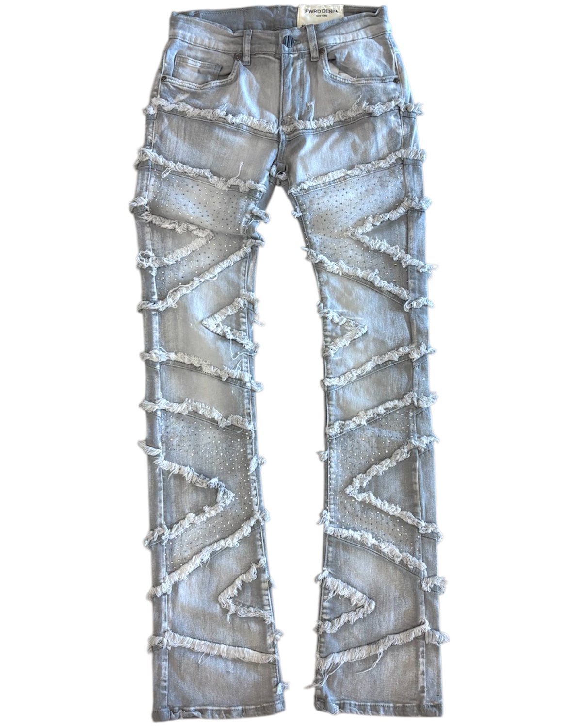 Stacked Slash Denim Pants