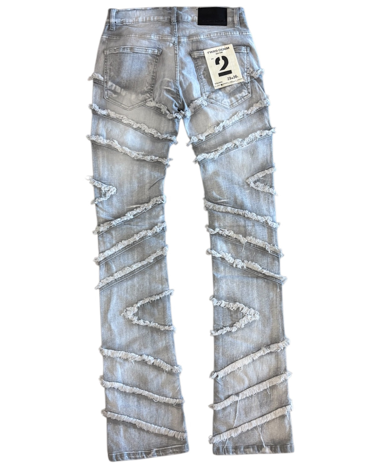 Stacked Slash Denim Pants