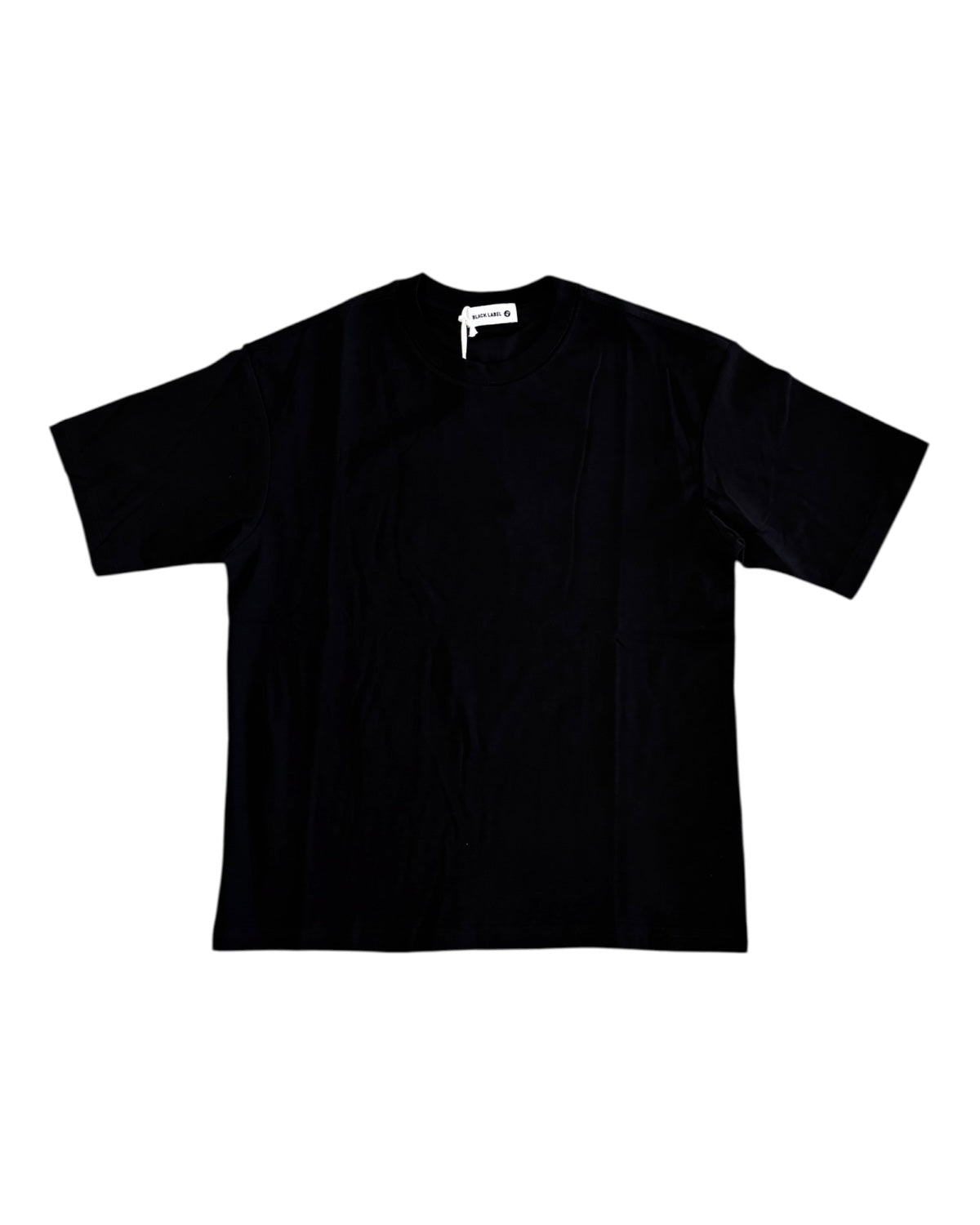Black Label plain slim tee in black 