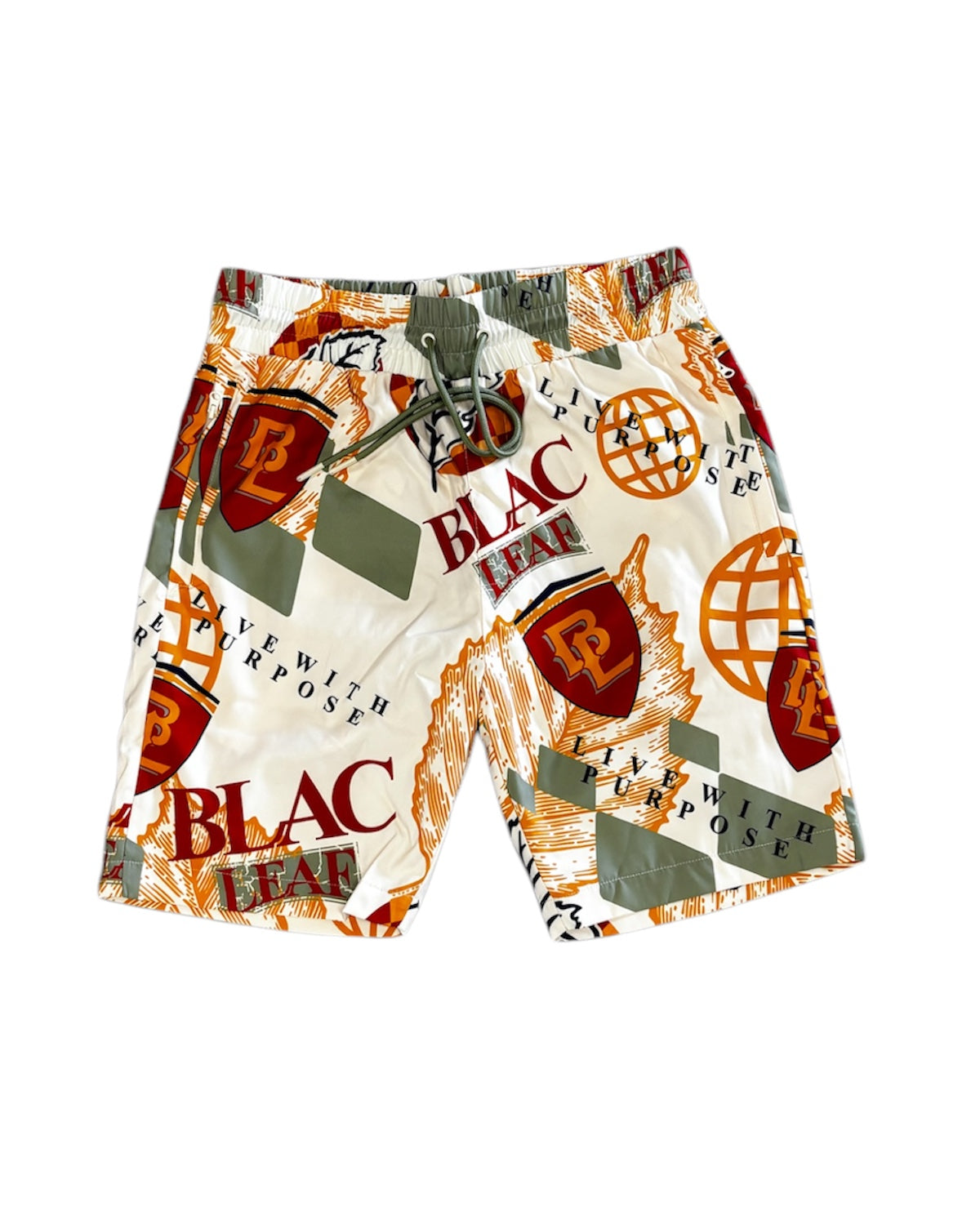 Purpose All Over Print Shorts In cream color