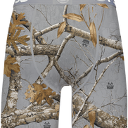 Camouflage-patterned underwear with a tree branch design on a white background