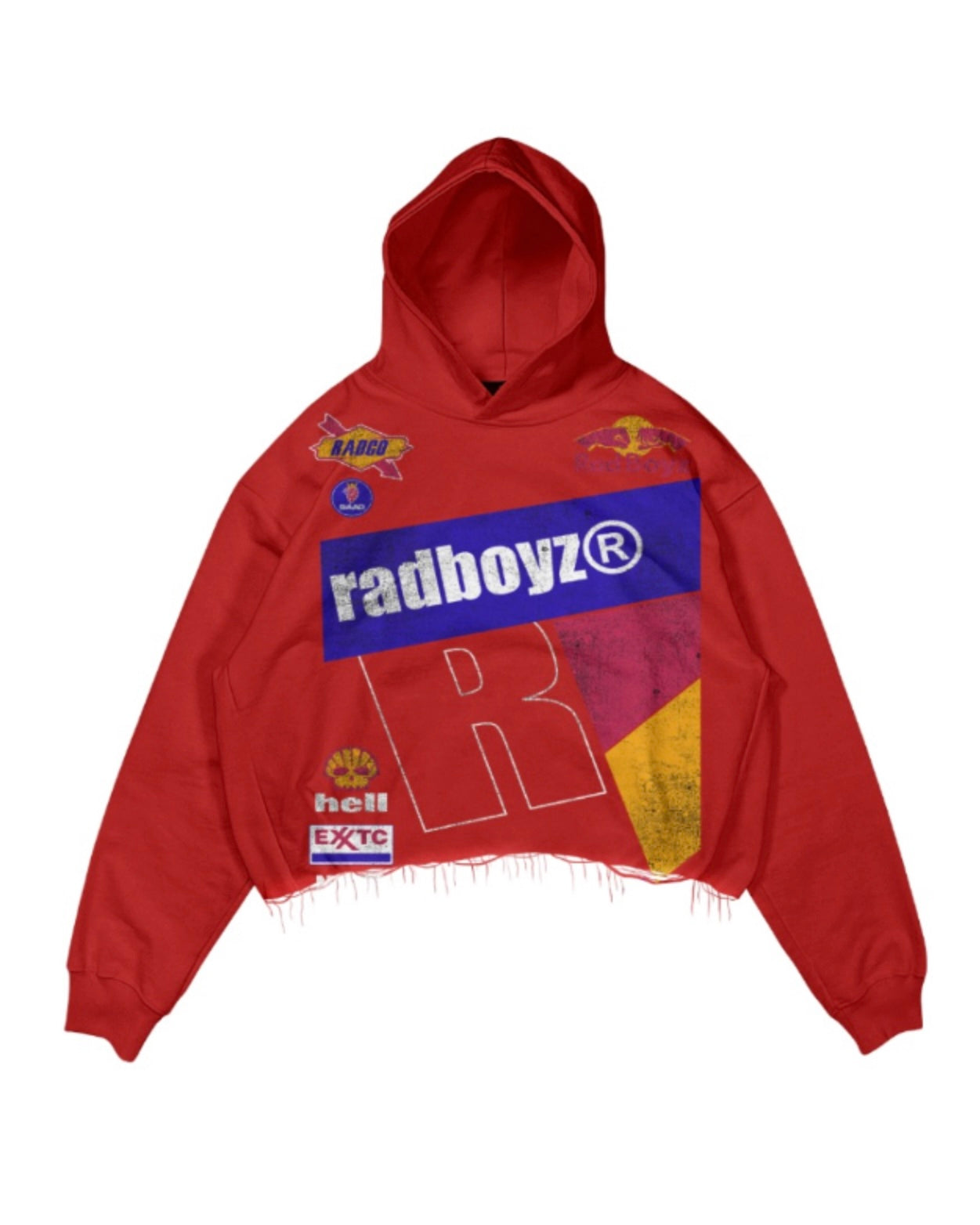 red bull hoodie in red by the brand rad boyz