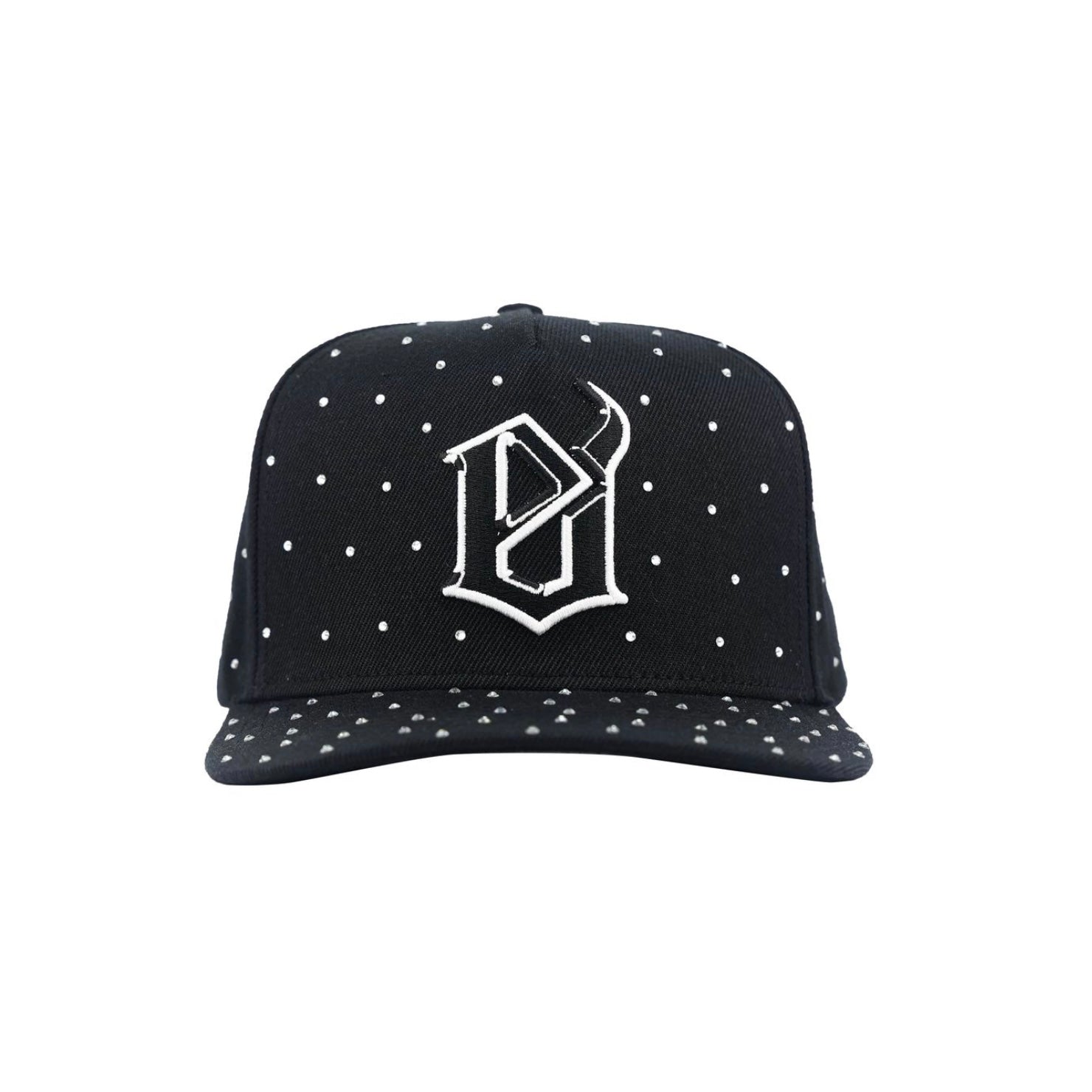 OD Rhinestone Snapback In black color 