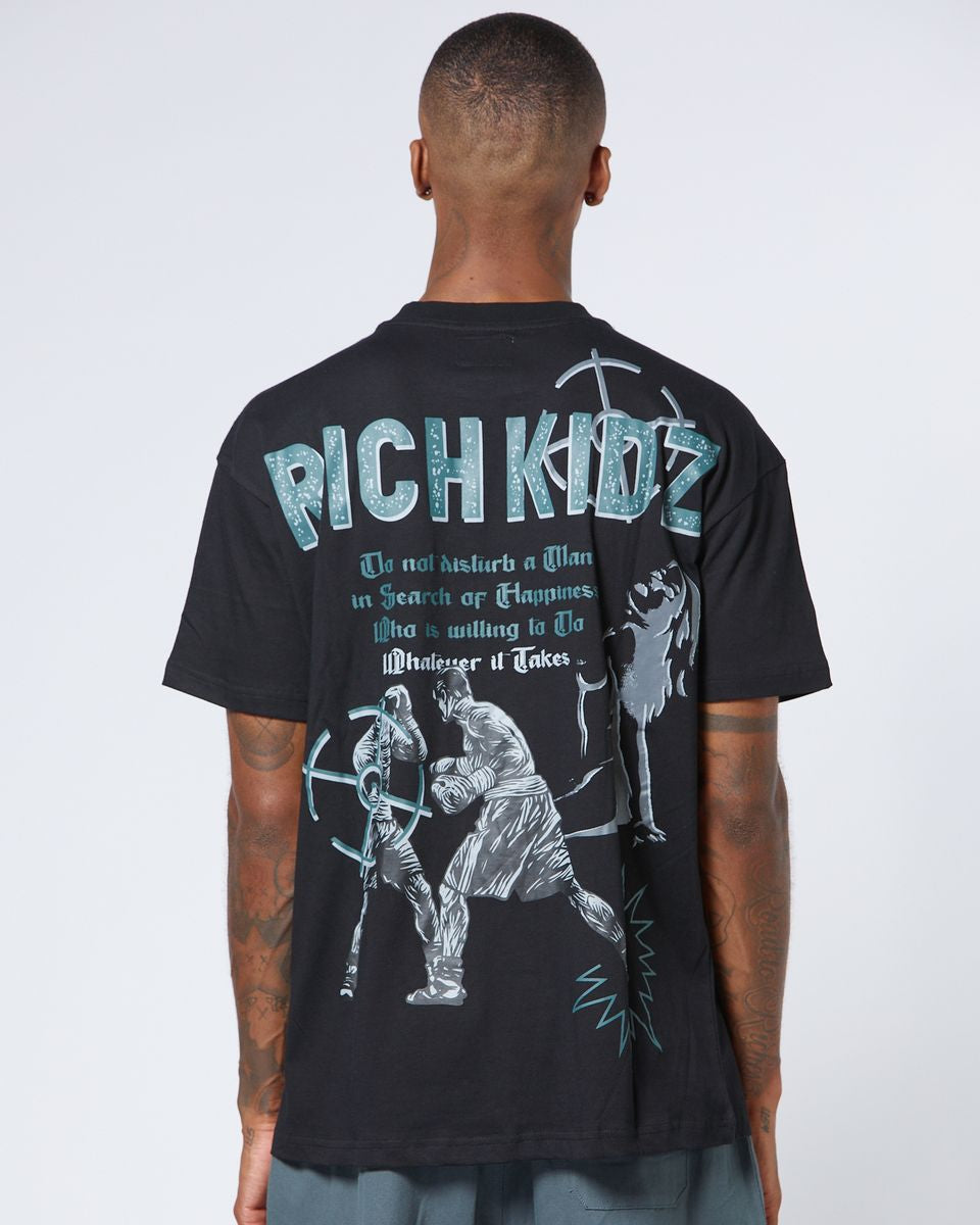 Rich target tee in black