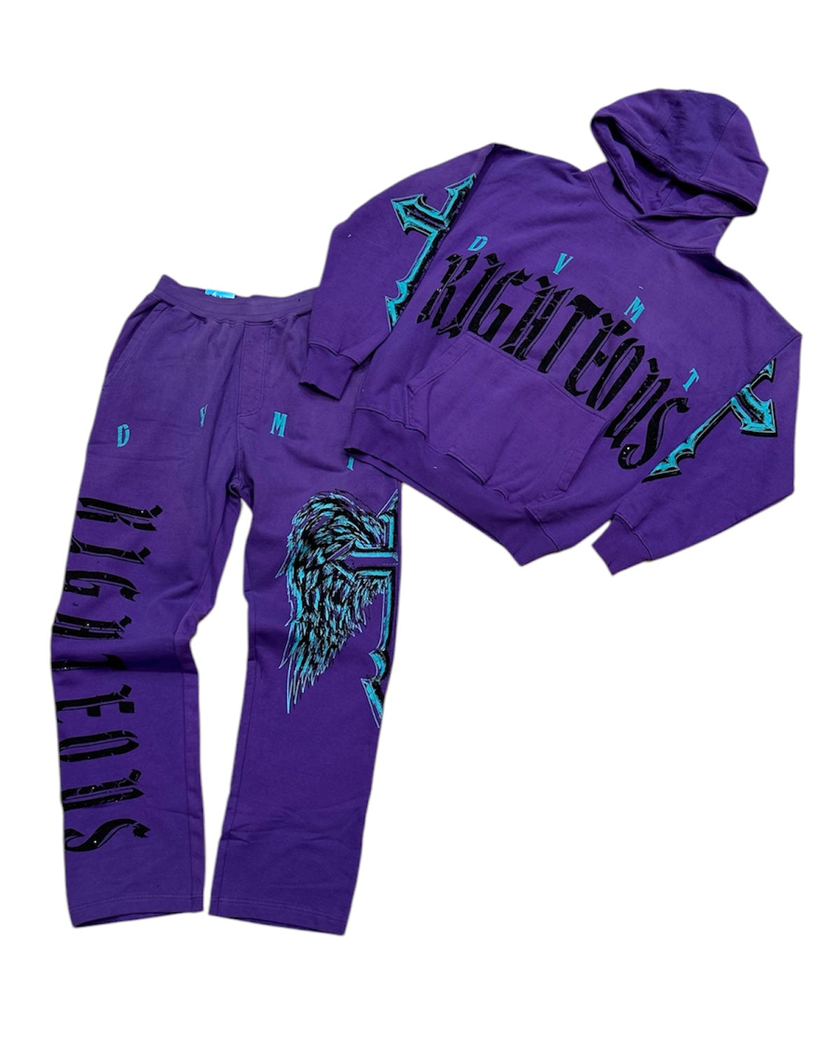 Righteous Hoodie Set in Purple Color 