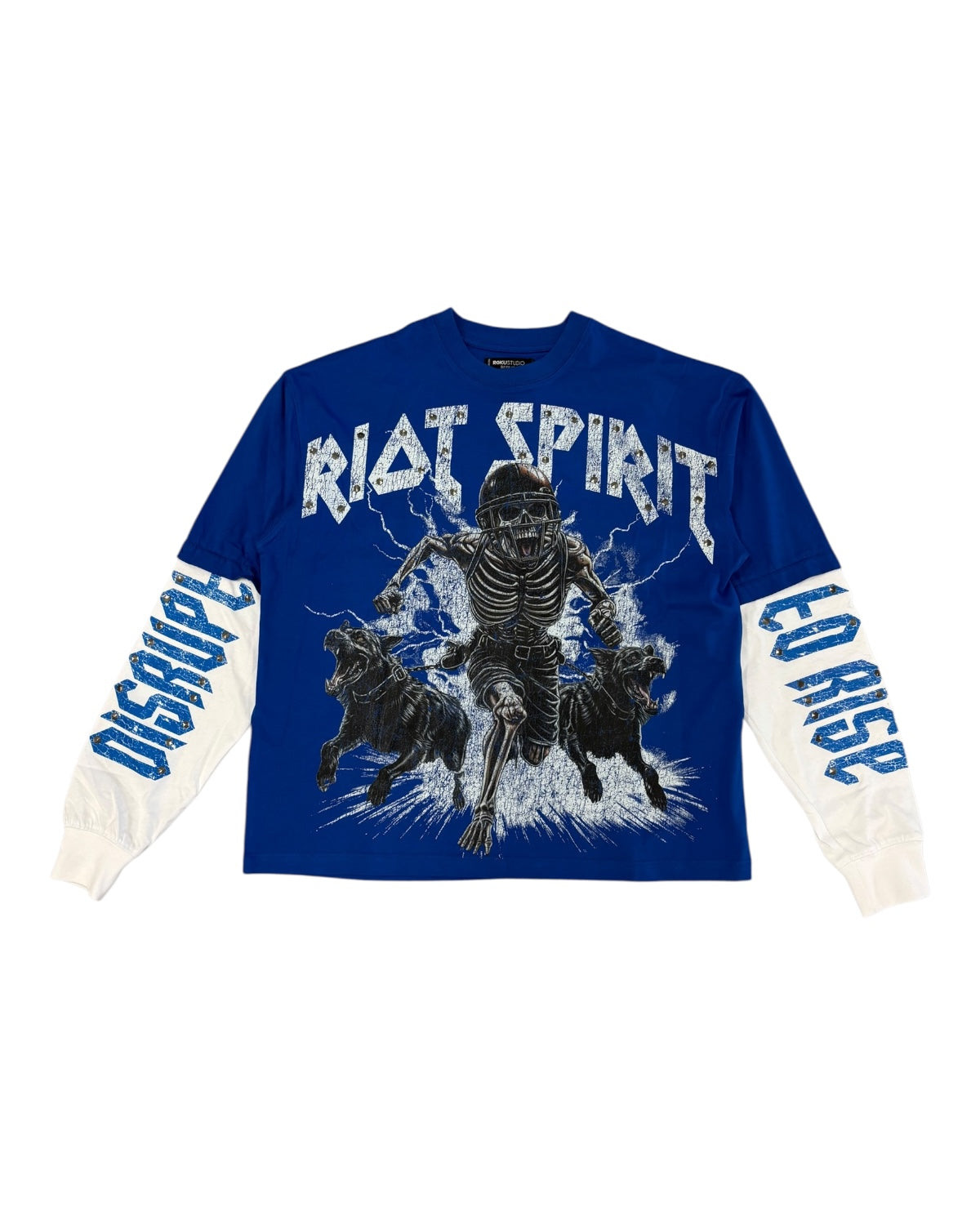 Roku studios riot spirit layered long sleeve in royal blue 