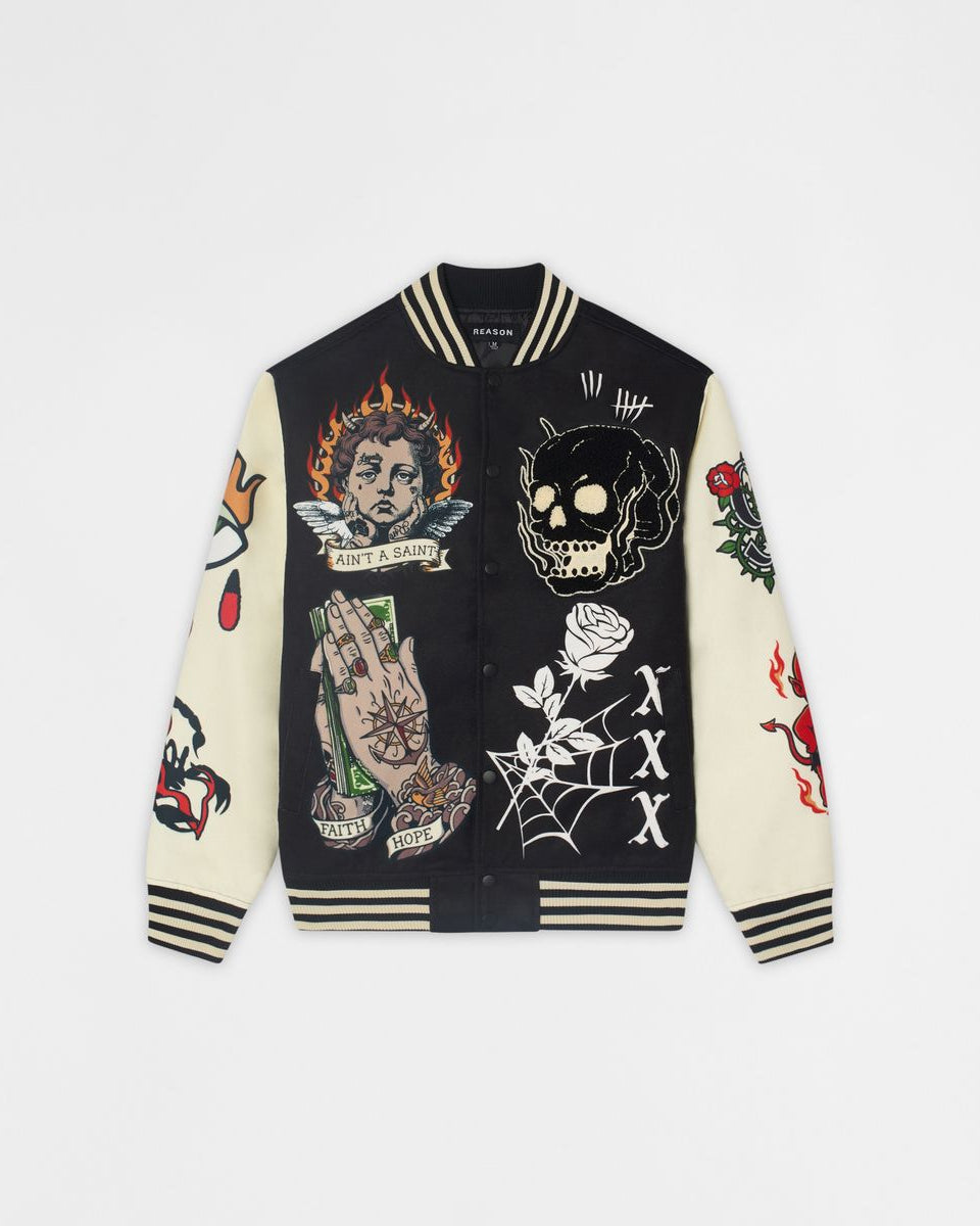 Reason Saint or Sinner Varsity Jacket