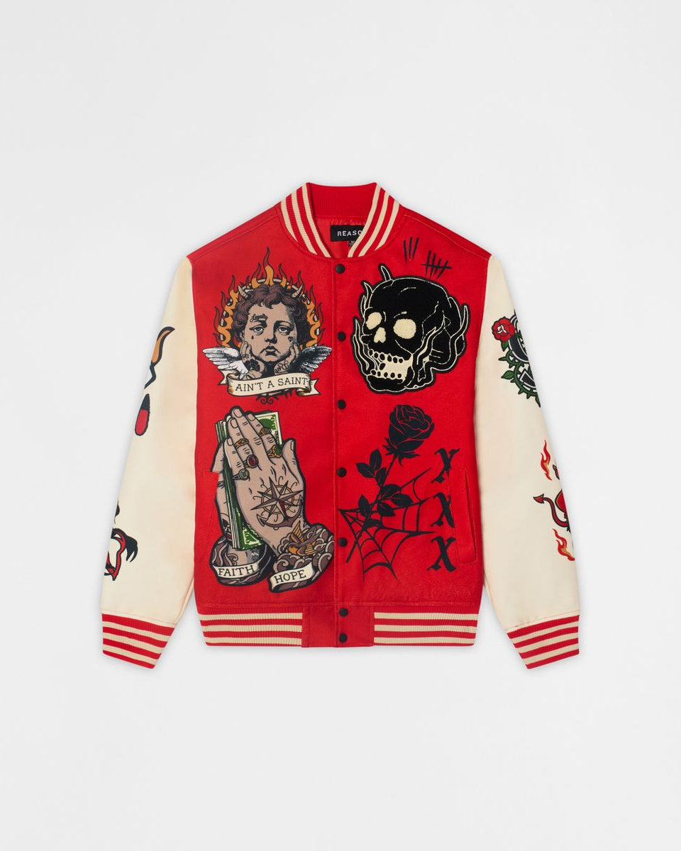 Reason Saint or Sinner Varsity Jacket