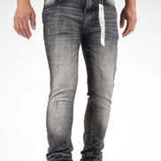 Dzstar smooth rip jeans in black 