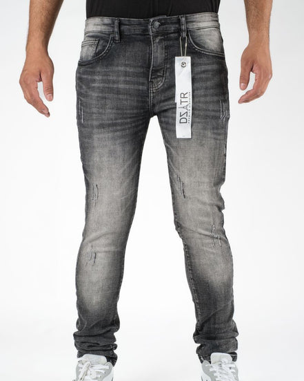 Dzstar smooth rip jeans in black 