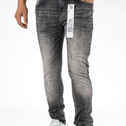 Dzstar smooth rip jeans in black 