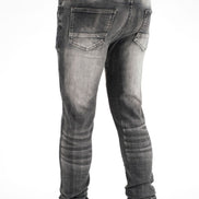 Dzstar smooth rip jeans in black 