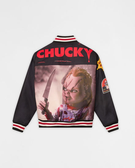 Reason Snitches Get Stitches Chucky Varsity Jacket