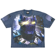 T-shirt with a robot graphic design on a white background