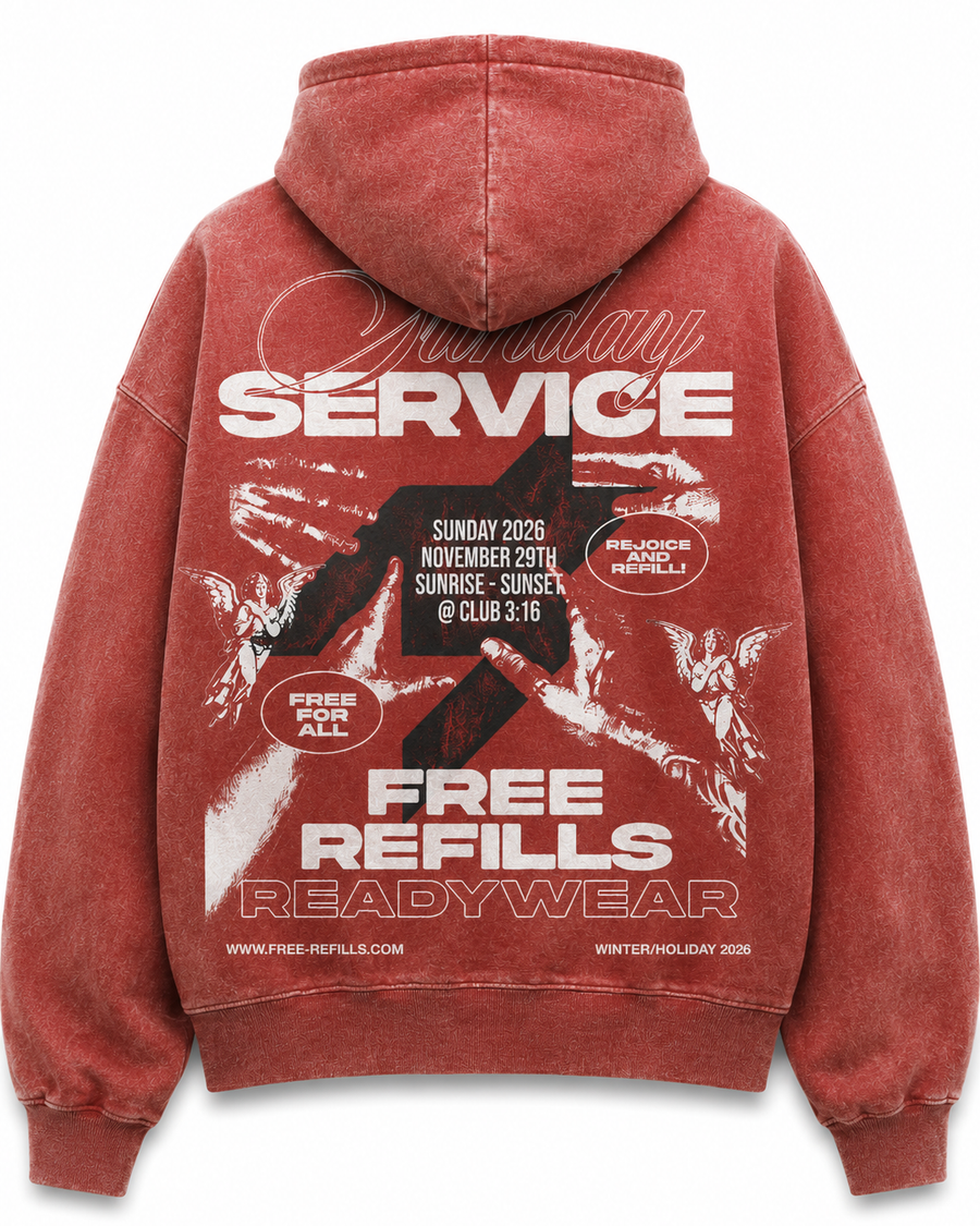 Free Refills Sunday Service Full-Zip Hoodie