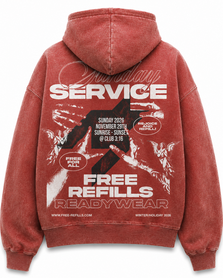 Free Refills Sunday Service Full-Zip Hoodie