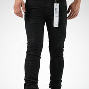 Dzstar super stretch ripped jeans in black