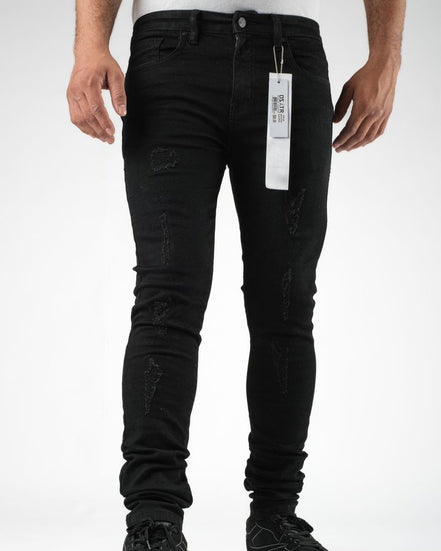 Dzstar super stretch ripped jeans in black