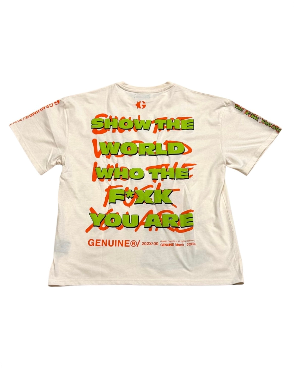 Genuine show the world tee in cream 