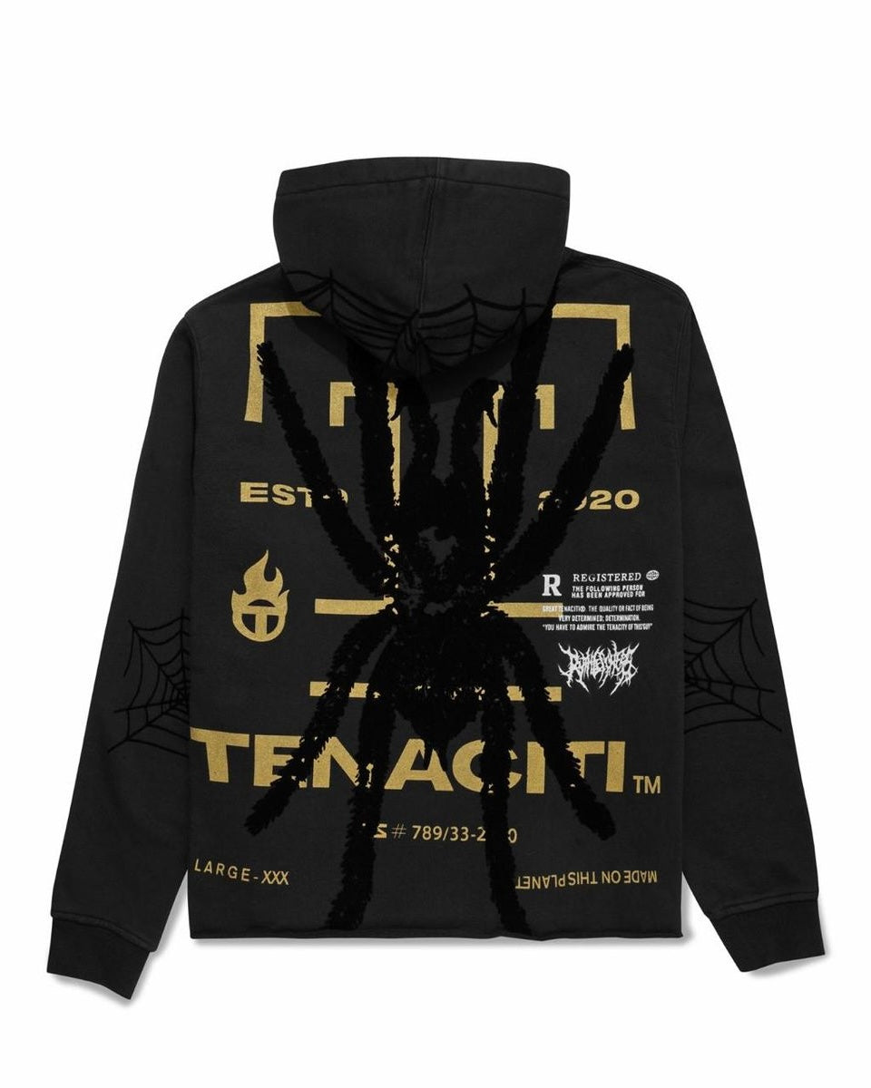 Tenaciti Spider Hoodie in black color 