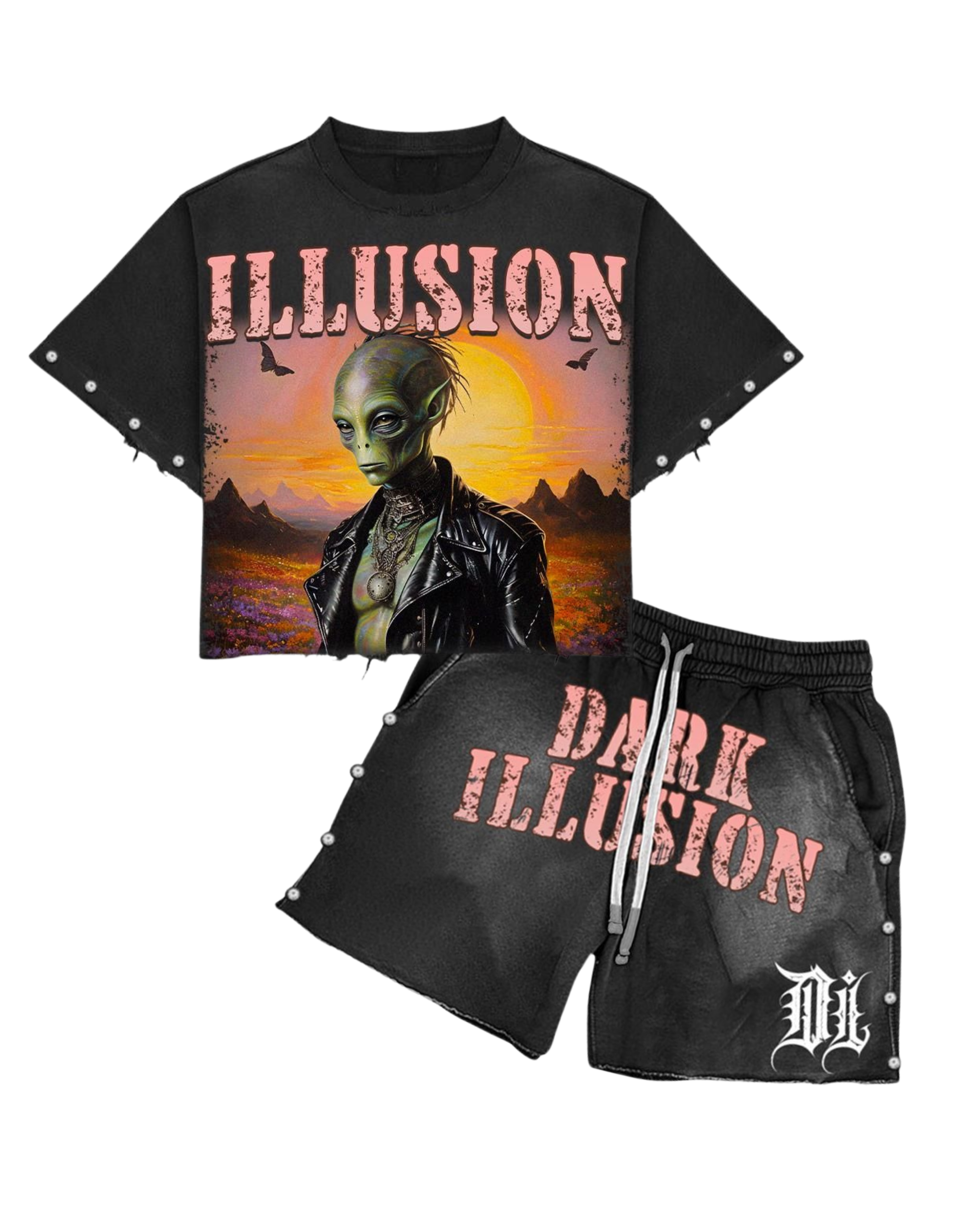 Dark illusions sunset alien set in black 