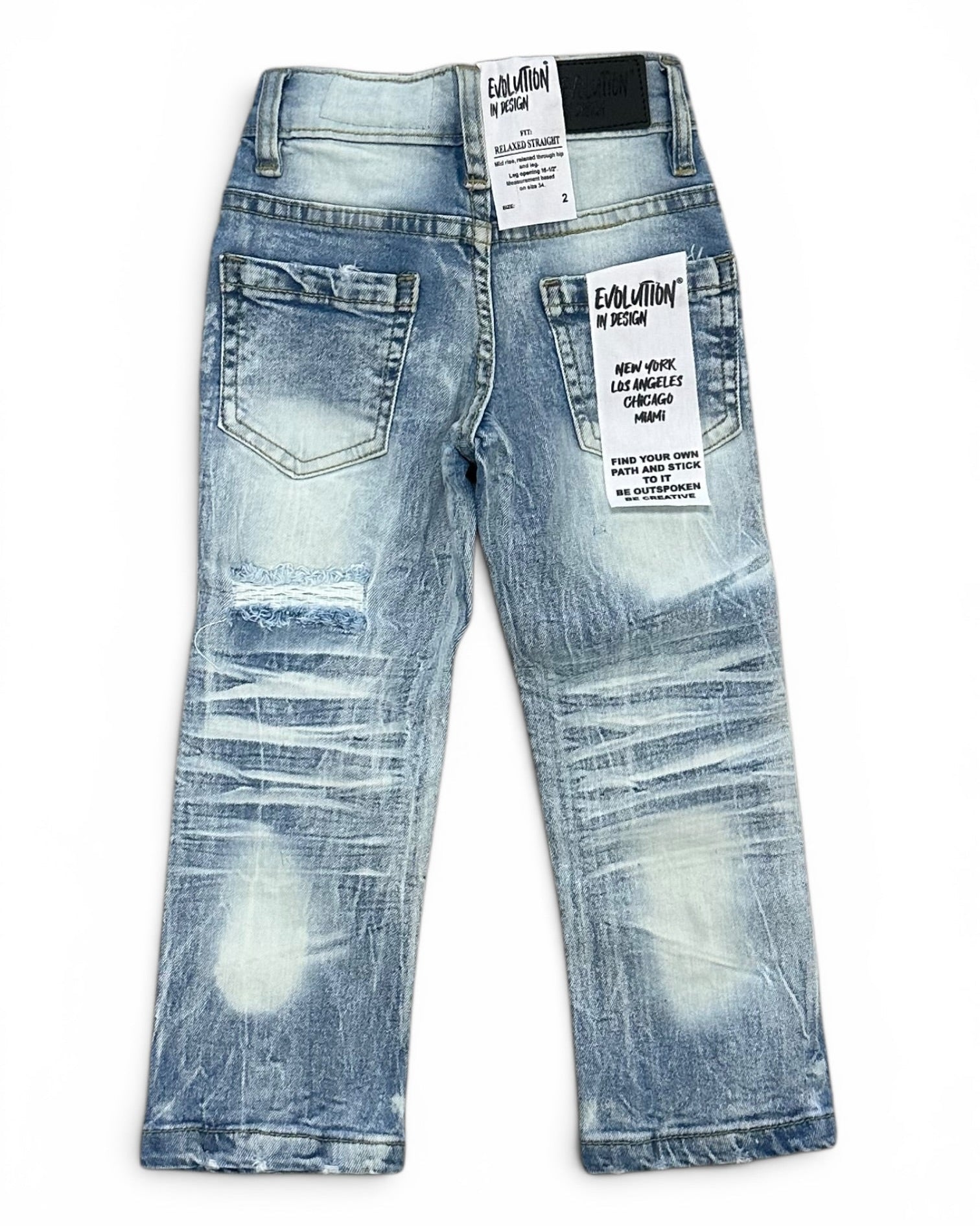 FWRD Toddler's Premium Distressed Straigth Denim
