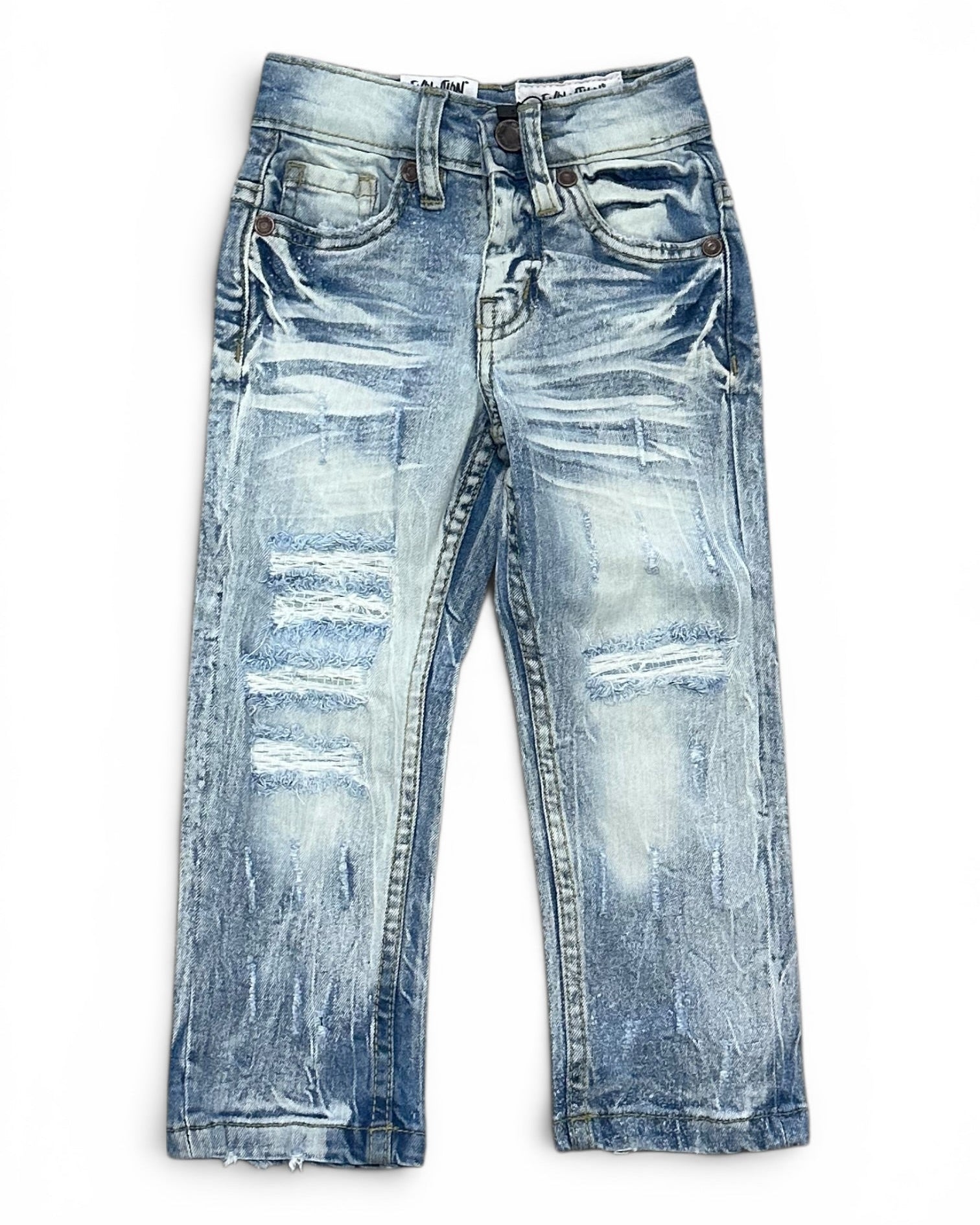 FWRD Toddler's Premium Distressed Straigth Denim