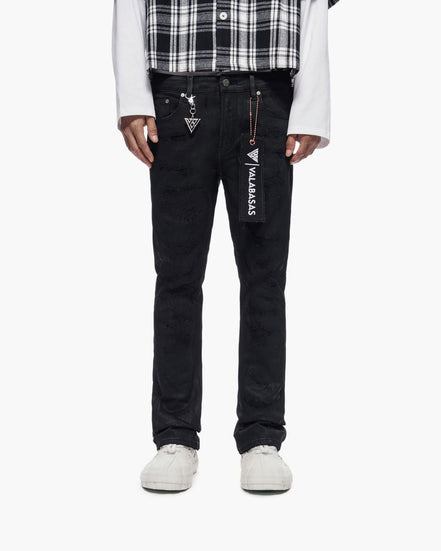 Trance Waxed Stacked Jeans