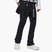 Trance Waxed Stacked Jeans
