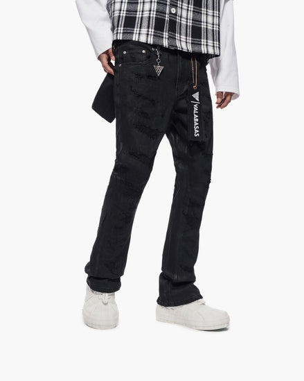 Trance Waxed Stacked Jeans