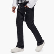 Trance Waxed Stacked Jeans