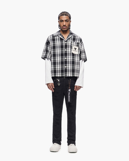 Trance Waxed Stacked Jeans