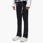 Trance Waxed Stacked Jeans