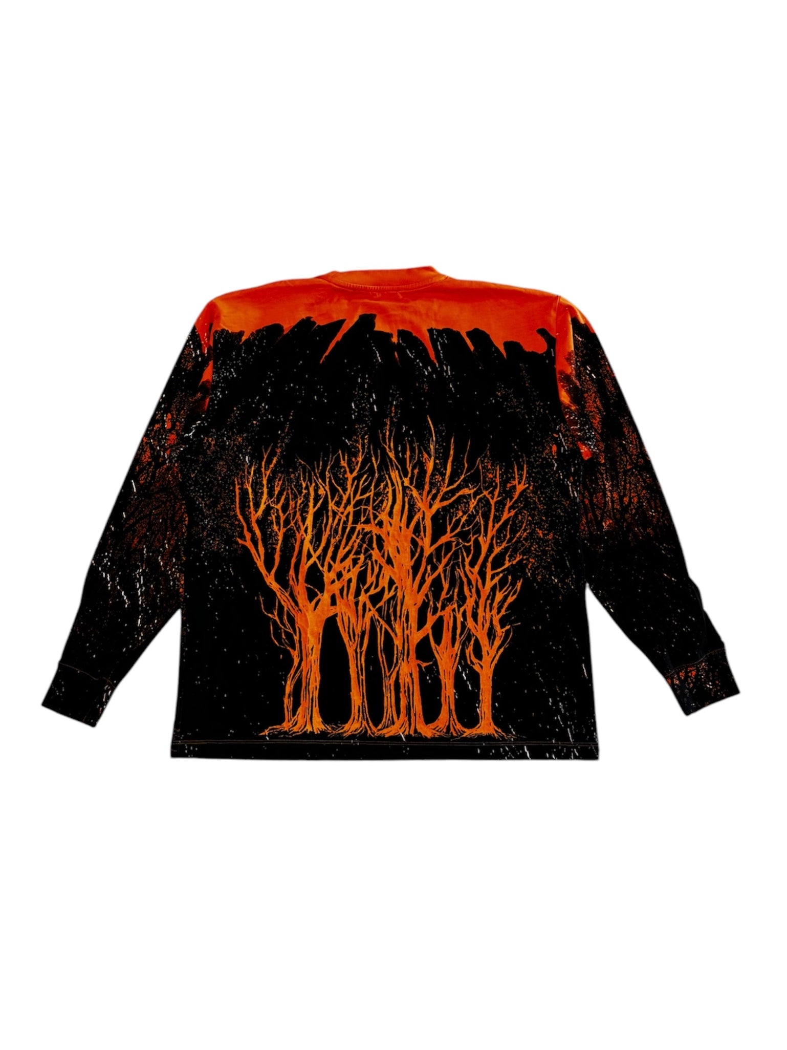 shattered hearts the dead long sleeve shirt in orange 