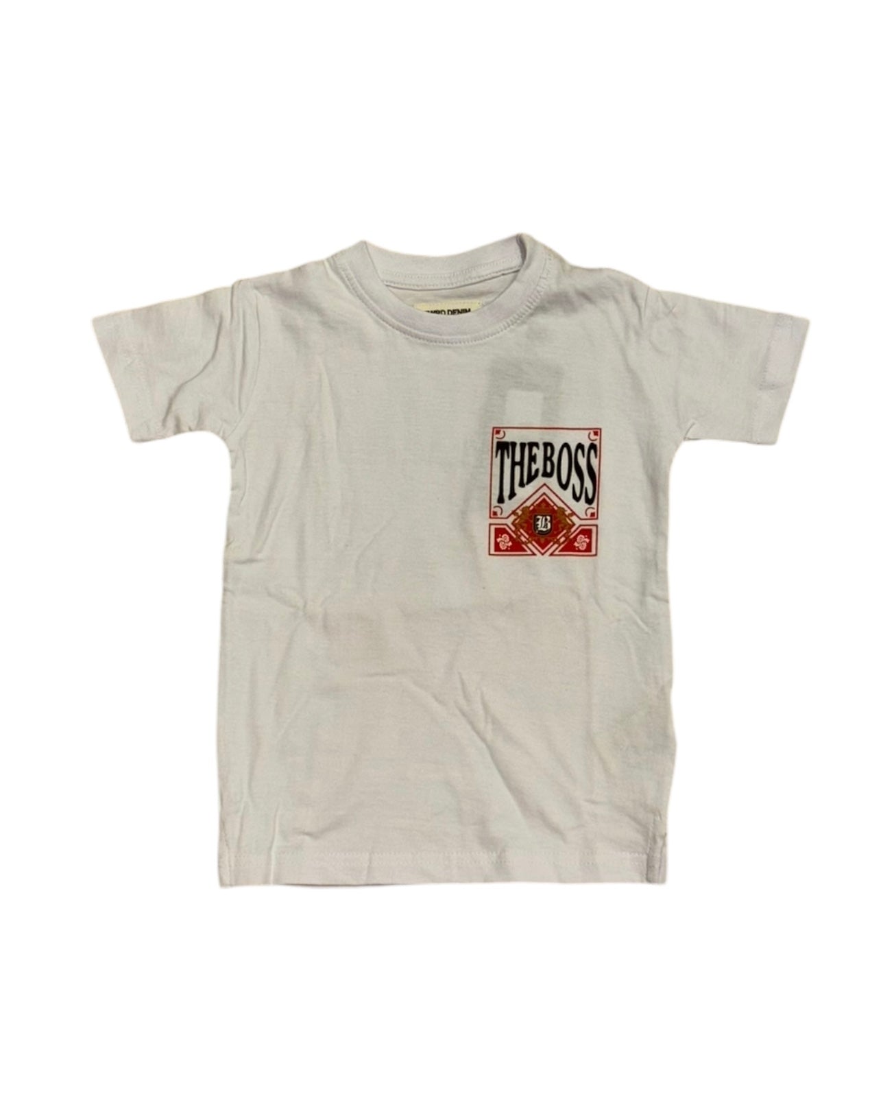 The boss toddler graphic tee in white 