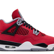 Red sneaker with black and gray accents on a white background
