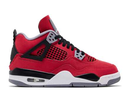Red sneaker with black and gray accents on a white background