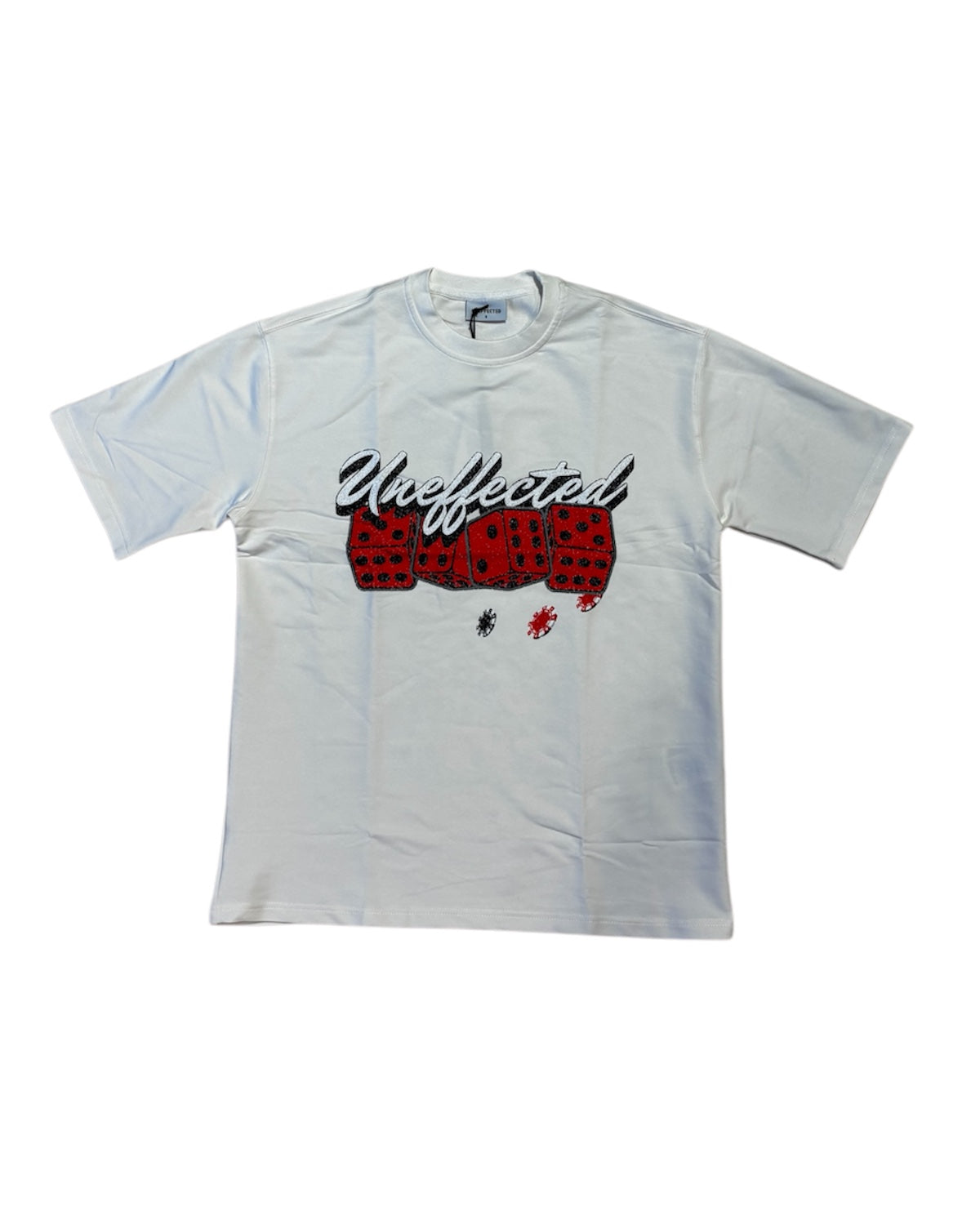 Uneffected Dice Tee In White Color 